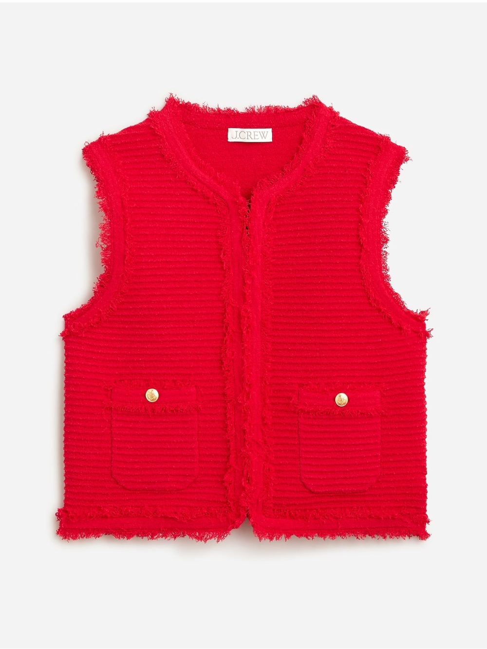 Textured vest in fine bouclé